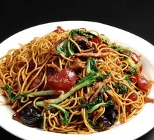 Egg and Sausage Stir-Fried Noodles