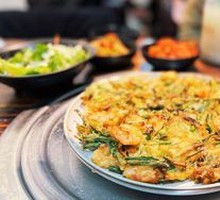 Shrimp and Scallion Pancake