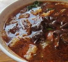 Pig Liver and Intestine Noodles with Pork Skin