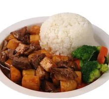 Potato and Beef Rice Bowl