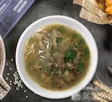 Shaped Pork Fillet and Tofu Skin Soup