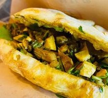 Fried Tofu and Pork in Flatbread