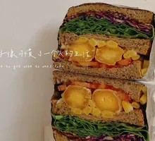 Salted Egg Yolk and Meat Floss Sandwich