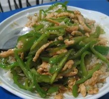Green Pepper Shredded Pork Rice
