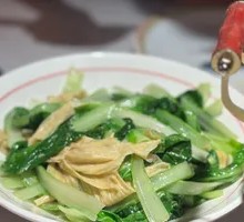 Bok Choy with Tofu Skin