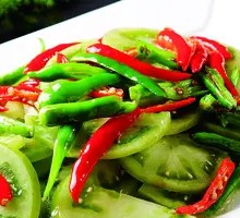 Green Tomato Stir-fried Long Pepper