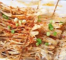 Grilled Enoki Mushrooms