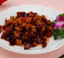Spicy Chicken Cubes over Rice