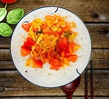 Tomato and Egg Rice Bowl