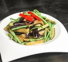Eggplant and Green Beans