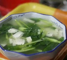 Spinach Tofu Soup