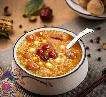 Walnut, Longan, and Red Date Porridge