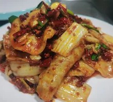 Spicy Kimchi Stir-Fried Dumpling Wrappers