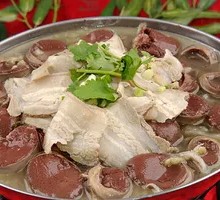 Blood Sausage with Boiled Pork