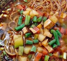 Buckwheat Noodles with Meat Sauce