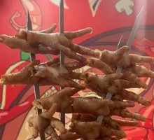 Spicy Braised Chicken Feet Skewers