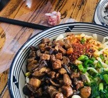 Duck Foot Noodles with Pork and Mushrooms