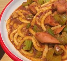 火腿肠炒米粉