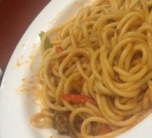 Cheese Baked Black Pepper Beef Spaghetti