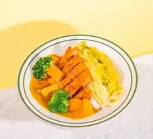 Curry Pork Cutlet Omelette Rice