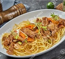 Black Pepper Beef Spaghetti