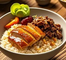 Secret Herb-Grilled Chicken Rice
