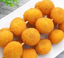 Pumpkin Dumpling Skewers