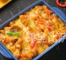 Cheese Baked Curry Chicken Rice