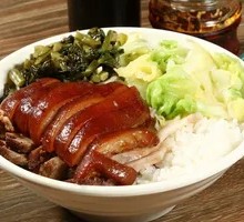 Pork Trotter Three-Part Rice Bowl