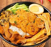 Scallion Pork Roll Rice Bowl
