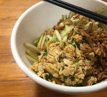Cucumber Skin Stir-Fried with Meat and Egg