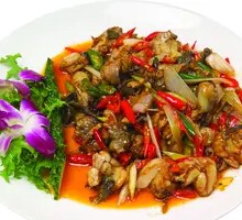 Braised Bullfrog with Perilla