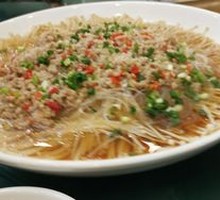 Enoki Mushroom and Pork Mixture