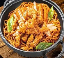 Crispy Pork and Potato Noodles