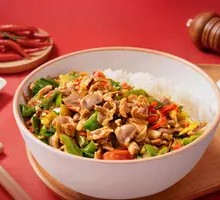 Spicy Sour Chicken Offal Rice