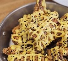 Sesame Mustard Fried Chicken