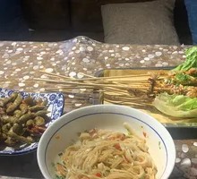 Pork lard mixed rice noodles
