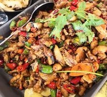 Charcoal-Grilled Frog in Hot Pot