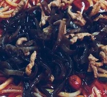 Wood Ear Mushroom and Pork Noodles Salad