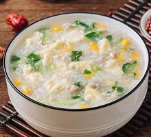 Celery Egg Drop Pork Porridge