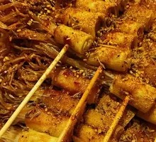 Fried Enoki Mushroom Rolls