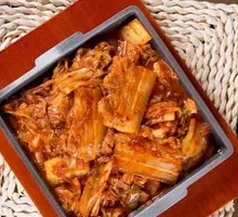 Spicy Kimchi Pork Belly on Hot Stone