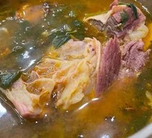 Beef Steak and Mountain Vegetable Soup