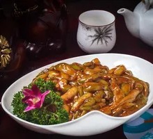 Sauce Eggplant Strips with Rice