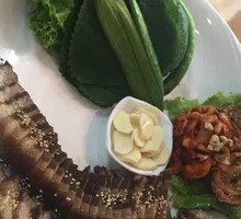 Korean Bibimbap Meat Wrap