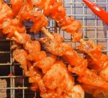 炭烤鸡皮串