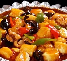 Braised Seafood Japanese Tofu
