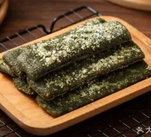 Sweet Potato Leaves with Rice Cake