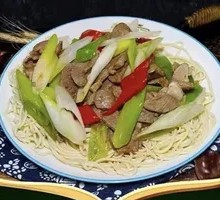 葱爆羊肉盖面