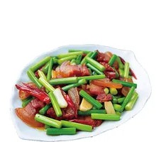 Stir-fried Garlic Shoots with Preserved Pork